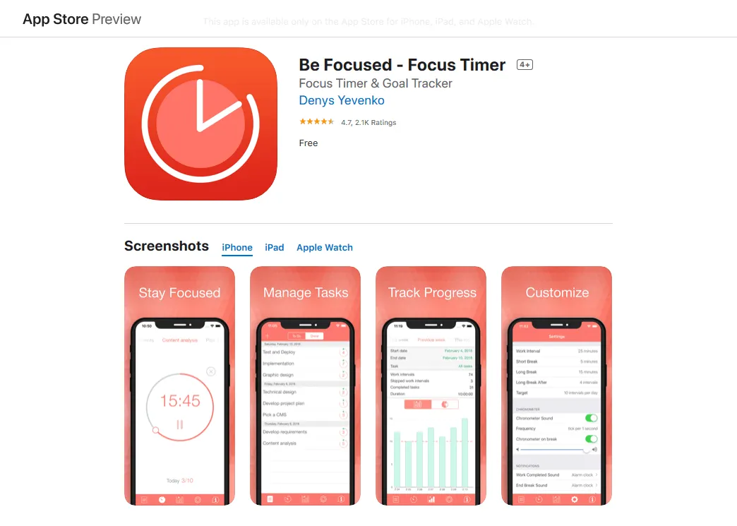 Be Focused APP