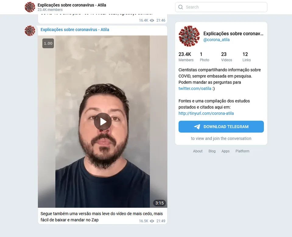 Canal do Atila no Telegram