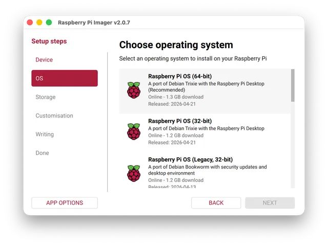 Choose operating system 2