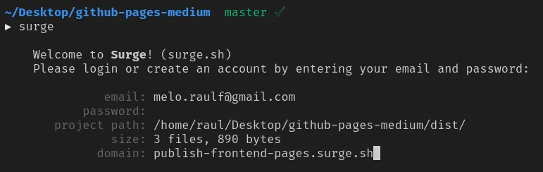 surge cli: custom domain